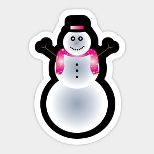 Christmas SnowMan Big Hug Sticker